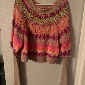 Free People Multicolor Knit Women's Sweater